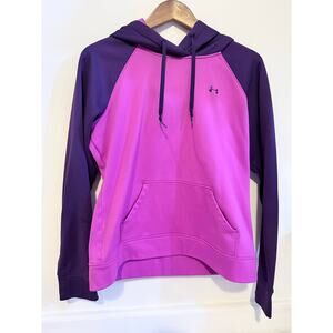 Womens Under Armor Size Large Purple Two‎ Toned Hoodie - Distressed